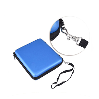 Nintendo 2DSEVA Protective Travel Hard Carrying Case Handle Bag Cover with Mesh Pocket +Strap Black
